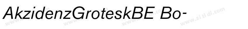AkzidenzGroteskBE Bo字体转换